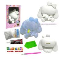  Sanrio cinnamoroll DİY kendin yap elmas mozaik yapıştırma işlemeli 3D figür kumbara hediyelik