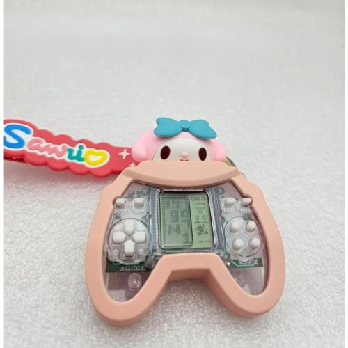  sanrio my melody figürlü sevimli tetris oyunlu anahtarlık oyuncak tetris oyunları