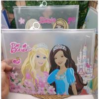 1 Adet Barbi Desenli Temalı Şefaf Dosya Üstten Fermuarlı Şık Tasarımlı Hediyelik