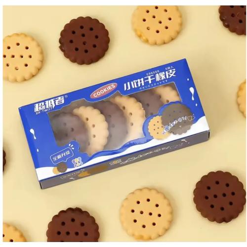 1 Paket 6lı Kurabiye Silgi Kauçuk Stick Sevimli Hediyelik Silgiler