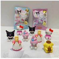 2ADET kawaii sanrio sevimli supriz 3D boyutlu ayrılabilir ve birleştirilebilir figür silgi kırtasiye