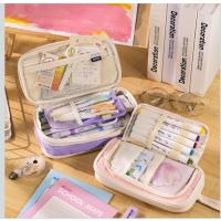 angoo büyük jumbo genişlik çok bölme li su geçirmezkaliteli geniş kapasiteli kalemlik cüzdan çanta