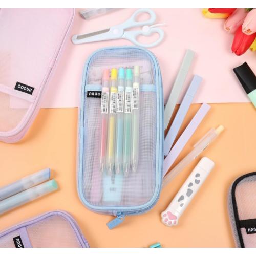 angoo special şeffaf fileli geniş kapasiteli lüx sevimli hediyelik kalemlik cüzdan okul öncesi