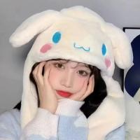Cinnamoroll Peluş Işıklı Kulakları Oynar Peluş Şapka Bere A Kalite Sevimli