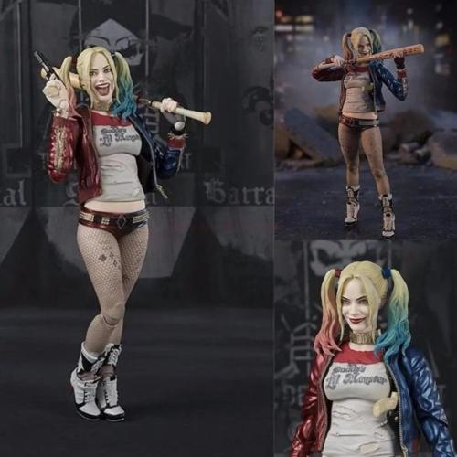 Harley Quinn anime action figür 3 kafalı 13 cm sevimli kaliteli hediyelik figür