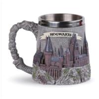 Harry Potter Hogwarts 3d Kabartmalı Dış Yüzey Içi Çelik Kupa Termos Hediyelik