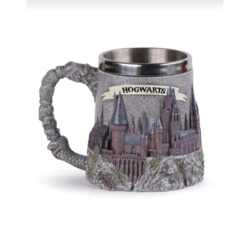 Harry Potter Hogwarts 3d Kabartmalı Dış Yüzey Içi Çelik Kupa Termos Hediyelik