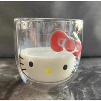 hello kitty çift cidarlı cam kupa bardak ısıya dayanıklı sevimli hediyelik bardak