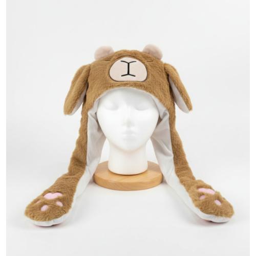 Kapibara figürlü ışıklı kulakları hareketli peluş şapka hediyelik özel seri