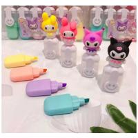 Kawaii 6'lı Fosforlu Kalem Kuromi Cinnamoroll My Melody Okul Öncesi Hediyelik Keçeli işaretleme