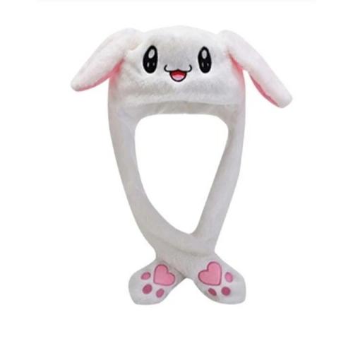 Kulakları Hareket Eden ışıklı led Peluş Tavşan Şapka
