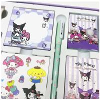 Kuromi Cinnamoroll Anime Dizüstü El defteri Sevimli Karikatür Kırtasiye seti Hediye Kutusu