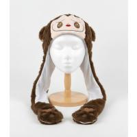 labubu figürlü kahverengi ışıklı kulakları hareketli peluş şapka hediyelik özel seri