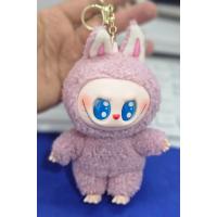 labubu peluş anahtarlık çanta süsü sevimli pembe peluş oyuncak 17 cm