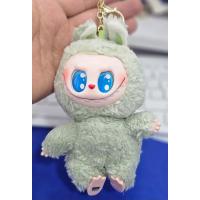 labubu peluş anahtarlık çanta süsü sevimli yeşil peluş oyuncak 17 cm