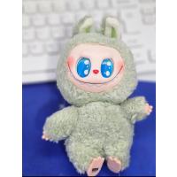 labubu peluş anahtarlık çanta süsü sevimli yeşil peluş oyuncak 17 cm