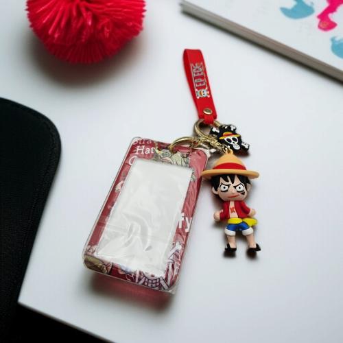 Luffy one piece lüx kartlık anahtarlık akbil kart kutusu ve anahtarlık çanta aksesuarı 