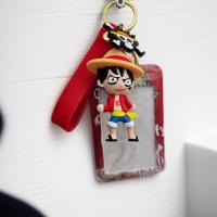 Luffy one piece lüx kartlık anahtarlık akbil kart kutusu ve anahtarlık çanta aksesuarı 