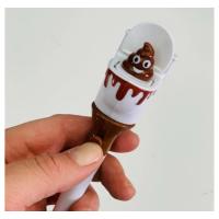 Mavi mürekkepli klozet poo kalem açılır kapaklı poo sevimli oyuncaklı kalem