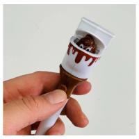 Mavi mürekkepli klozet poo kalem açılır kapaklı poo sevimli oyuncaklı kalem