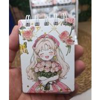 mini çiçekçi kız cinnamorol figürlü defter 3D işlemeli sevimli hediyelik 1adet