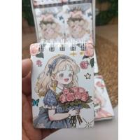 mini çiçekçi kız cinnamorol figürlü defter 3D işlemeli sevimli hediyelik 1adet