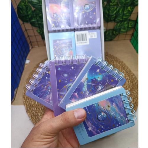 mini galaksii figürlü defter 3D işlemeli sevimli hediyelik not defteri 1adet