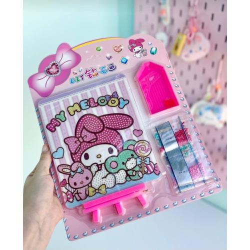 My Melody Elmas Mozaik Kendin Yap Dıy Boyama Seti Boncuklu Taşlı Tablo Şövale Sanat Kit Taşlama