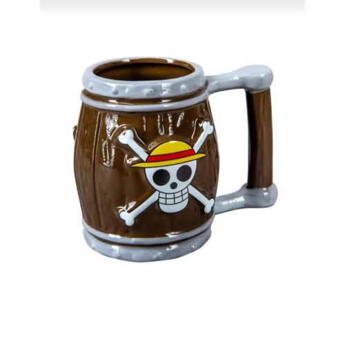 One piece iskelet fıçı 3D tasarımlı seramik kupa bardak sevimli hediyelik