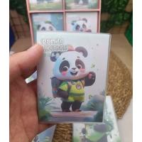 panda figürlü mini cep not defteri  3D baskılı kendinden şeffaf kılıflı sevimli hediyelik defter 1ad