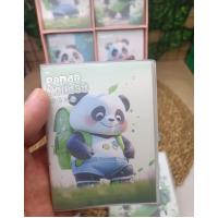panda figürlü mini cep not defteri  3D baskılı kendinden şeffaf kılıflı sevimli hediyelik defter 1ad