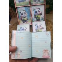 panda figürlü mini cep not defteri  3D baskılı kendinden şeffaf kılıflı sevimli hediyelik defter 1ad