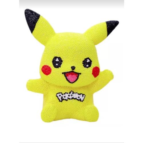 Pikachu pokemon DİY kendin yap elmas mozaik yapıştırma işlemeli 3D figürlü kumbara hediyelik hobi