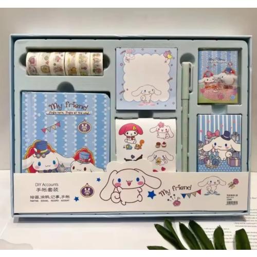 Sanrio Cinnamorol Lüx Hediyelik Kırtasiye Seti Defter Kalem Sticker Bloknot