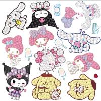 Sanrio Diy 5D elmas mozaik kendin yap anahtarlık seti 15 adet figür elmas mozaik hediyelik hobi