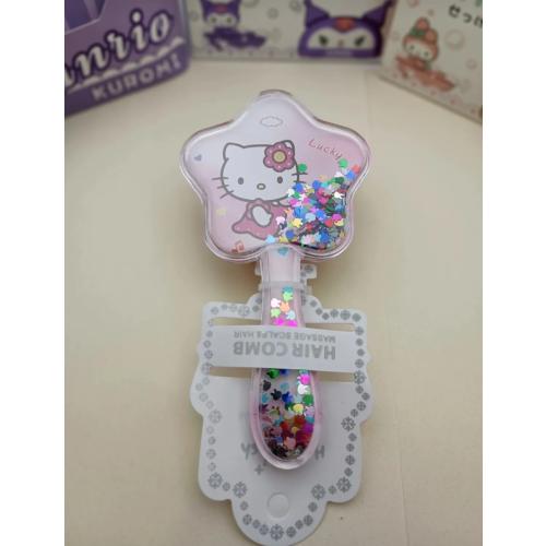 Sanrio Kawaii Hello Kitty Tarak Içi Simli Pullu Mini Tarak Lüx Hediyelik Ürünler