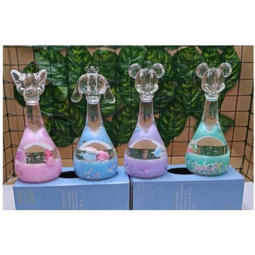 sanrio kawaii içi sulu iksir cinnamoroll camlı sulu figürlü masa üstü öğretmen sevgili hediyesi