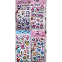 Sanrio kawaii kabartmalı çoklu sticker  hediyelik 1adet
