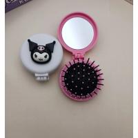 sanrio kawaii kuromi aynalı tarak kapaklı mini çep ayna ve tarak lüx hediyelik ürünler