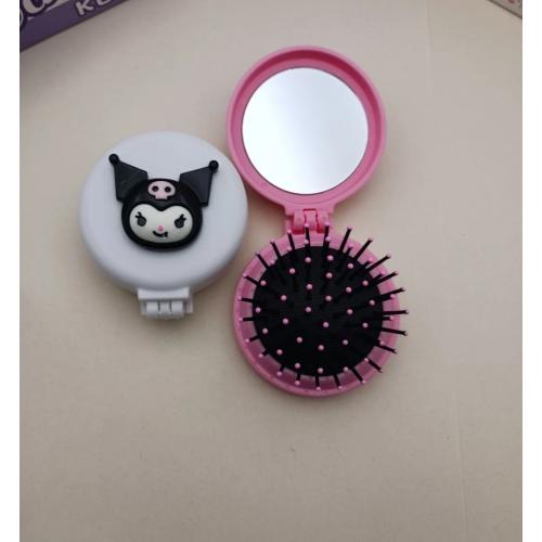 sanrio kawaii kuromi aynalı tarak kapaklı mini çep ayna ve tarak lüx hediyelik ürünler