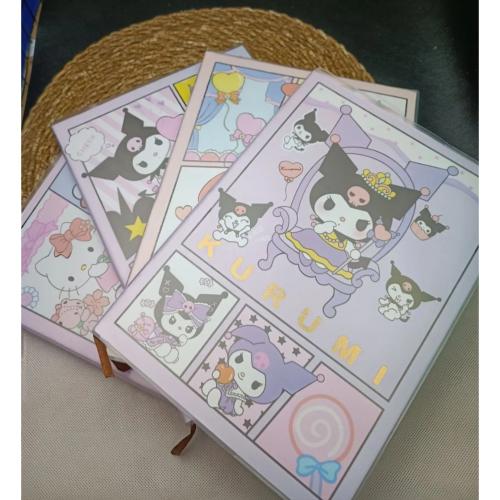 Sanrio Kawaii Kuromi Hello Kitty My Melody Büyük Boy Kendinden Şeffaf Kılıflı Defter 1adet