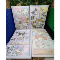 Sanrio Kawaii Kuromi Hello Kitty My Melody Büyük Boy Kendinden Şeffaf Kılıflı Defter 1adet
