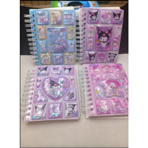 Sanrio Kawaii Kuromi My Melody Cinna Içi Sulu Kapaklı Mini Defter Okul Öncesi Öğrenci Hediyesi 1adet