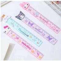 Sanrio Kawaii Kuromi My Melody Lüx Cetvel Rengarenk Okul Öncesi Sevimli Hediyelik Cetveller