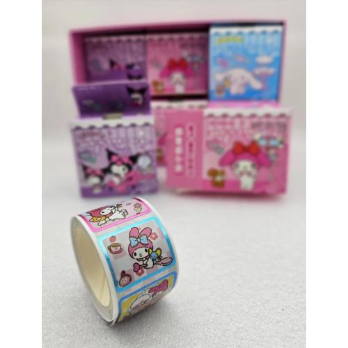 sanrio kawaii lüx sticker 200 lü sticker rulo kutulu sevimli hediyelik 1adet