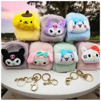 Sanrio kawaii mini cüzdan peluş anahtarlık sevimli kaliteli rengarenk renk seçenekli 1adet
