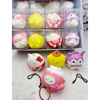 sanrio kawaii mini sukuşi anahtarlık yumuşak yavaş yükselen model seçenekli 1 adet çanta süsü squish