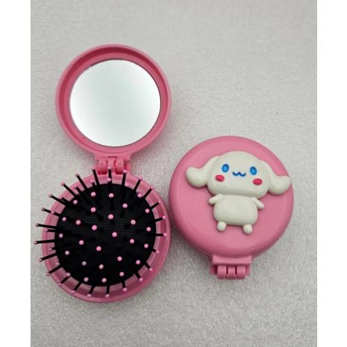 Sanrio Kawaii Pembe Cinnamorol Aynalı Tarak Kapaklı Mini Çep Ayna Ve Tarak Lüx Hediyelik Ürün
