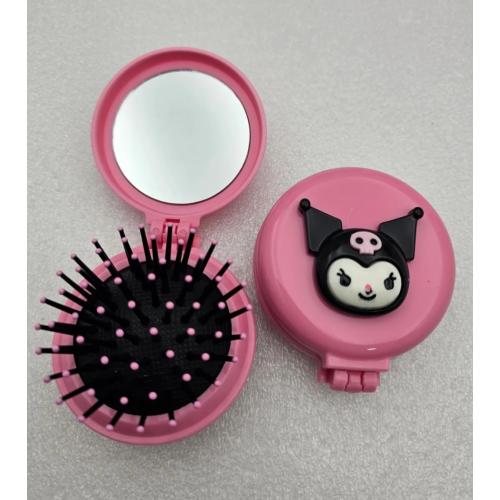 Sanrio Kawaii Pembe Kromi Aynalı Tarak Kapaklı Mini Çep Ayna Ve Tarak Lüx Hediyelik Ürünler