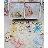 sanrio kawaii şeffaf baskılı parıltılı sevimli anahtarlık çanta süsü hediyelik model seçenekli 1adet